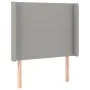 Headboard with light gray fabric ears 83x16x118/128 cm by vidaXL, Headboards and footboards - Ref: Foro24-3119274, Price: 63,...