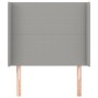 Headboard with light gray fabric ears 83x16x118/128 cm by vidaXL, Headboards and footboards - Ref: Foro24-3119274, Price: 65,...