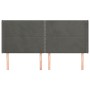 Headboard with dark gray velvet ears 203x16x118/128 cm by vidaXL, Headboards and footboards - Ref: Foro24-3119507, Price: 105...