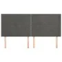 Headboard with dark gray velvet ears 203x16x118/128 cm by vidaXL, Headboards and footboards - Ref: Foro24-3119507, Price: 103...
