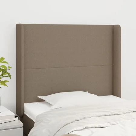Cabecero con orejas de tela gris taupe 103x16x118/128 cm de vidaXL, Cabeceros y pies de cama - Ref: Foro24-3119294, Precio: 8...