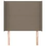 Headboard with ears in taupe gray fabric 103x16x118/128 cm by vidaXL, Headboards and footboards - Ref: Foro24-3119294, Price:...