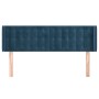 Cabecero de terciopelo azul oscuro 147x16x78/88 cm de vidaXL, Cabeceros y pies de cama - Ref: Foro24-3119254, Precio: 63,33 €...