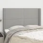 Kopfteil mit hellgrauen Stoffohren 147x16x118/128 cm von vidaXL, Kopf- und Fußteile - Ref: Foro24-3119438, Preis: 97,94 €, Ra...