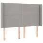 Headboard with light gray fabric ears 147x16x118/128 cm by vidaXL, Headboards and footboards - Ref: Foro24-3119438, Price: 97...