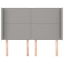 Kopfteil mit hellgrauen Stoffohren 147x16x118/128 cm von vidaXL, Kopf- und Fußteile - Ref: Foro24-3119438, Preis: 99,00 €, Ra...