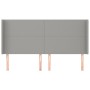 Kopfteil mit hellgrauen Stoffohren 183x16x118/128 cm von vidaXL, Kopf- und Fußteile - Ref: Foro24-3119314, Preis: 121,46 €, R...