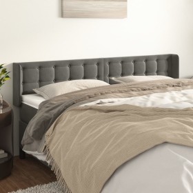 Kopfteil aus dunkelgrauem Samt, 203 x 16 x 78/88 cm von vidaXL, Kopf- und Fußteile - Ref: Foro24-3119269, Preis: 66,05 €, Rab...
