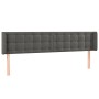 Kopfteil aus dunkelgrauem Samt, 203 x 16 x 78/88 cm von vidaXL, Kopf- und Fußteile - Ref: Foro24-3119269, Preis: 65,67 €, Rab...