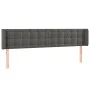 Kopfteil aus dunkelgrauem Samt, 203 x 16 x 78/88 cm von vidaXL, Kopf- und Fußteile - Ref: Foro24-3119269, Preis: 63,96 €, Rab...