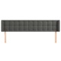 Kopfteil aus dunkelgrauem Samt, 203 x 16 x 78/88 cm von vidaXL, Kopf- und Fußteile - Ref: Foro24-3119269, Preis: 65,67 €, Rab...
