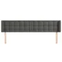 Kopfteil aus dunkelgrauem Samt, 203 x 16 x 78/88 cm von vidaXL, Kopf- und Fußteile - Ref: Foro24-3119269, Preis: 63,96 €, Rab...