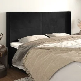 Headboard with black velvet ears 183x16x118/128 cm by vidaXL, Headboards and footboards - Ref: Foro24-3119362, Price: 131,67 ...