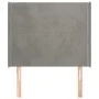 Kopfteil mit hellgrauen Samtohren 103x16x118/128 cm von vidaXL, Kopf- und Fußteile - Ref: Foro24-3119342, Preis: 61,86 €, Rab...