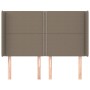 Headboard with ears in taupe gray fabric 147x16x118/128 cm by vidaXL, Headboards and footboards - Ref: Foro24-3119442, Price:...