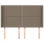 Headboard with ears in taupe gray fabric 147x16x118/128 cm by vidaXL, Headboards and footboards - Ref: Foro24-3119442, Price:...