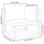 Gartenmöbel-Set 3-teilig aus Massivholz und hellgrauen Kissen von vidaXL, Gartensets - Ref: Foro24-3155283, Preis: 360,91 €, ...