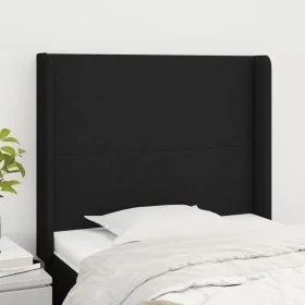 Headboard with black fabric ears 93x16x118/128 cm by vidaXL, Headboards and footboards - Ref: Foro24-3119284, Price: 81,97 €,...