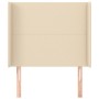 Headboard with cream fabric ears 83x16x118/128 cm by vidaXL, Headboards and footboards - Ref: Foro24-3119279, Price: 76,07 €,...