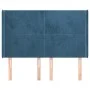 Cabecero con orejas de terciopelo azul oscuro 147x16x118/128 cm de vidaXL, Cabeceros y pies de cama - Ref: Foro24-3119352, Pr...