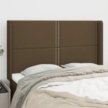 Headboard with light gray fabric ears 147x16x118/128 cm by vidaXL, Headboards and footboards - Ref: Foro24-3119441, Price: 96...