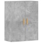 Armarios de pared 2 uds madera de ingeniería gris hormigón