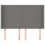 Headboard with dark gray fabric ears 147x16x118/128 cm by vidaXL, Headboards and footboards - Ref: Foro24-3119299, Price: 125...