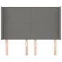 Headboard with dark gray fabric ears 147x16x118/128 cm by vidaXL, Headboards and footboards - Ref: Foro24-3119299, Price: 134...