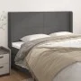 Headboard with gray synthetic leather ears 203x16x118/128 cm by vidaXL, Headboards and footboards - Ref: Foro24-3119412, Pric...