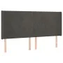 Kopfteil mit dunkelgrauen Samtohren 203x16x118/128 cm von vidaXL, Kopf- und Fußteile - Ref: Foro24-3119367, Preis: 99,61 €, R...