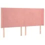 Headboard with pink velvet ears 163x16x118/128 cm by vidaXL, Headboards and footboards - Ref: Foro24-3119359, Price: 120,75 €...