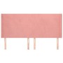 Kopfteil mit rosa Samtohren 163x16x118/128 cm von vidaXL, Kopf- und Fußteile - Ref: Foro24-3119359, Preis: 130,53 €, Rabatt: %