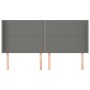 Kopfteil mit dunkelgrauen Stoffohren 203x16x118/128 cm von vidaXL, Kopf- und Fußteile - Ref: Foro24-3119463, Preis: 104,67 €,...