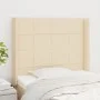 Cabecero con orejas de tela color crema 93x16x118/128 cm de vidaXL, Cabeceros y pies de cama - Ref: Foro24-3119567, Precio: 7...