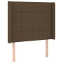 Headboard with dark brown fabric ears 93x16x118/128 cm by vidaXL, Headboards and footboards - Ref: Foro24-3119565, Price: 71,...
