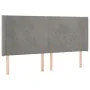 Headboard with light gray velvet ears 163x16x118/128 cm by vidaXL, Headboards and footboards - Ref: Foro24-3119354, Price: 11...