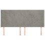 Headboard with light gray velvet ears 163x16x118/128 cm by vidaXL, Headboards and footboards - Ref: Foro24-3119354, Price: 10...