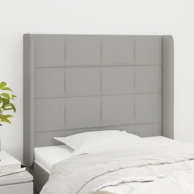 Headboard with light gray fabric ears 93x16x118/128 cm by vidaXL, Headboards and footboards - Ref: Foro24-3119562, Price: 76,...