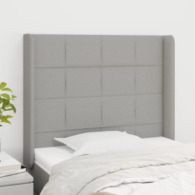Kopfteil mit hellgrauen Stoffohren 93x16x118/128 cm von vidaXL, Kopf- und Fußteile - Ref: Foro24-3119562, Preis: 69,72 €, Rab...