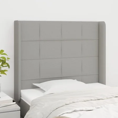 Kopfteil mit hellgrauen Stoffohren 93x16x118/128 cm von vidaXL, Kopf- und Fußteile - Ref: Foro24-3119562, Preis: 76,92 €, Rab...