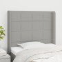 Kopfteil mit hellgrauen Stoffohren 93x16x118/128 cm von vidaXL, Kopf- und Fußteile - Ref: Foro24-3119562, Preis: 69,84 €, Rab...