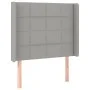 Kopfteil mit hellgrauen Stoffohren 93x16x118/128 cm von vidaXL, Kopf- und Fußteile - Ref: Foro24-3119562, Preis: 76,92 €, Rab...
