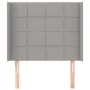 Headboard with light gray fabric ears 93x16x118/128 cm by vidaXL, Headboards and footboards - Ref: Foro24-3119562, Price: 67,...