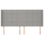 Kopfteil mit hellgrauen Stoffohren 203x16x118/128 cm von vidaXL, Kopf- und Fußteile - Ref: Foro24-3119602, Preis: 123,76 €, R...