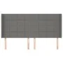 Headboard with dark gray fabric ears 163x16x118/128 cm by vidaXL, Headboards and footboards - Ref: Foro24-3119587, Price: 121...