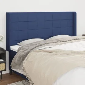 Cabecero con orejas de tela azul 183x16x118/128 cm de vidaXL, Cabeceros y pies de cama - Ref: Foro24-3119600, Precio: 115,25 ...