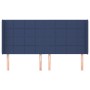 Headboard with blue fabric ears 183x16x118/128 cm by vidaXL, Headboards and footboards - Ref: Foro24-3119600, Price: 118,65 €...