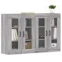 Armarios de pared 2 uds madera de ingeniería gris Sonoma