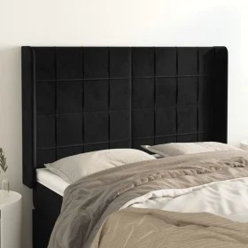 Headboard with black velvet ears 147x16x118/128 cm by vidaXL, Headboards and footboards - Ref: Foro24-3119630, Price: 141,35 ...