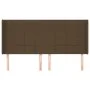 Headboard with dark brown fabric ears 183x16x118/128 cm by vidaXL, Headboards and footboards - Ref: Foro24-3119597, Price: 12...